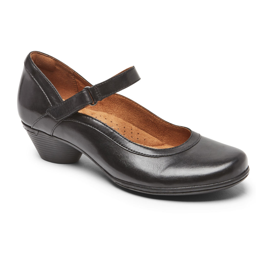 Zapatos Bajos Rockport Mujer Mexico - Cobb Hill Laurel Mary Jane Negros - TYRBI5021